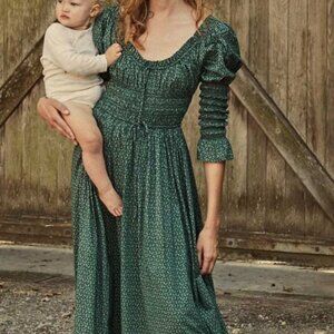 Doen Kaira Green Maxi Dress EUC